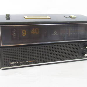 ☆レトロ「SONY DIGITAL24 デジタルクロックラジオ(パタパタ時計/アラーム/AM-FM)TFM-C400 ラジオ受信のみ ジャンク ビンテージ