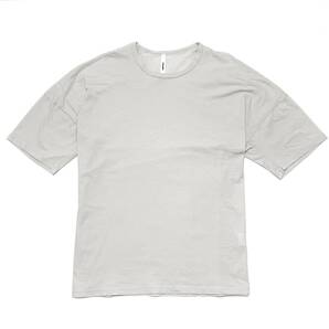 定価1.1万 ATTACHMENT 30/1 MERCERIZATION HIGH TWIST S/S T-SHIRT 3 グレー30/1強撚マーキュリー天竺S/STシャツ アタッチメント