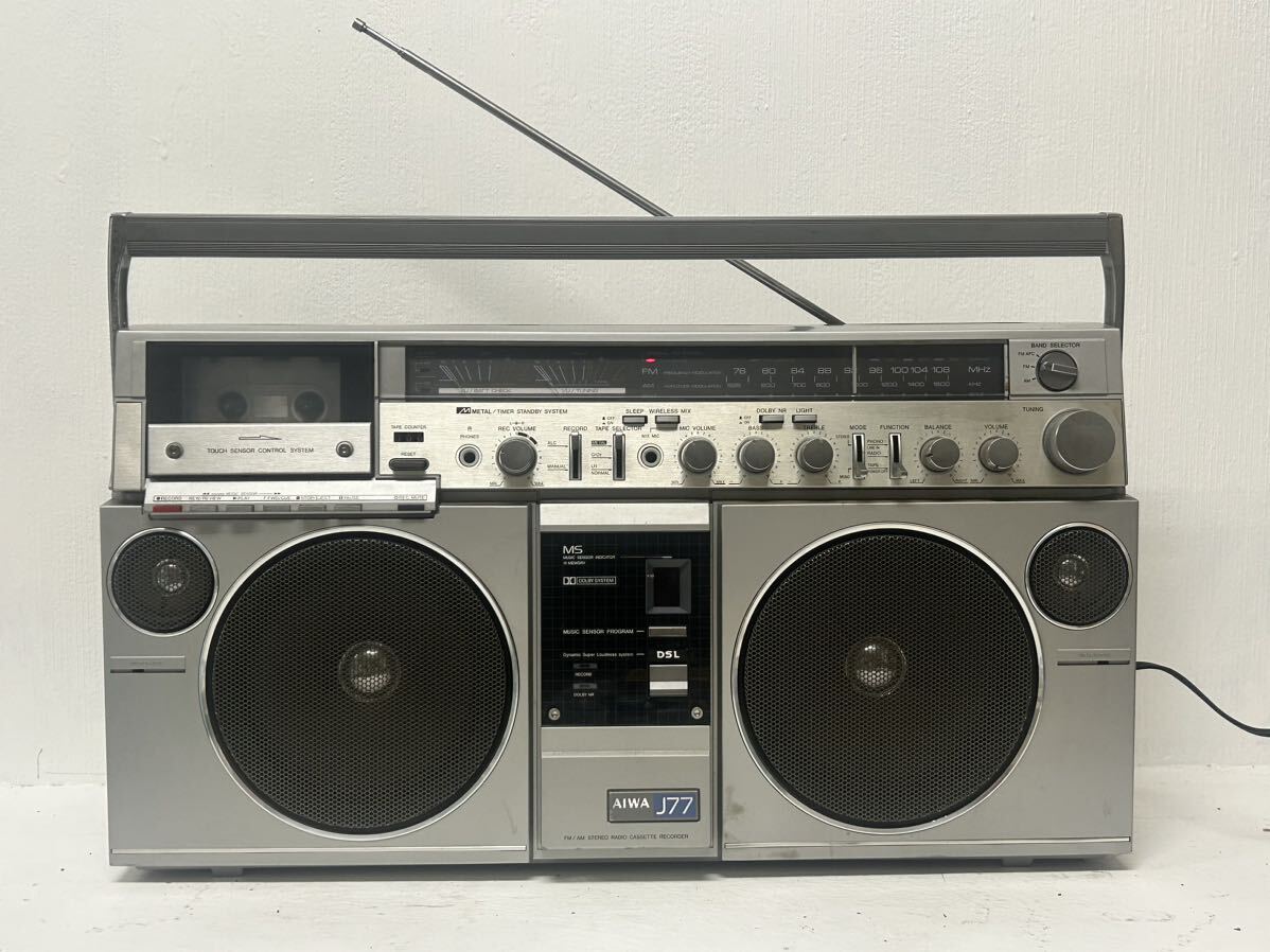 美品希少昭和レトロAIWA ラジカセ CS-J77MKII ラジオアイワ