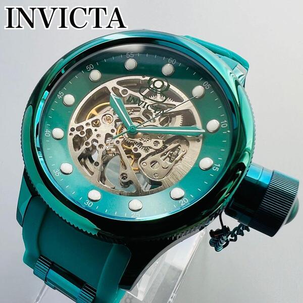 インビクタ INVICTA 腕時計 メンズ グリーン 新品 プロダイバー 自動巻き オートマチック スケルトン 緑 ケース付属 高級ブランド
