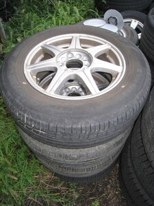 ★205/65R15 5穴マルチ 中古ノーマルタイヤセット 4本 EG01★即発送!バリ溝!19年製!