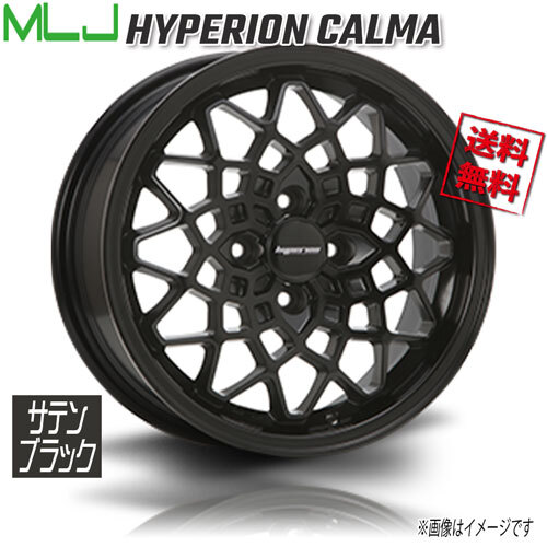 MLJ HYPERION CALMA サテンブラック 15インチ 4H100 7J+35 4本 67.1 業販4本購入で送料無料