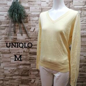 UNIQLO レディース Vネック セーター コットン カシミヤ 長袖 08