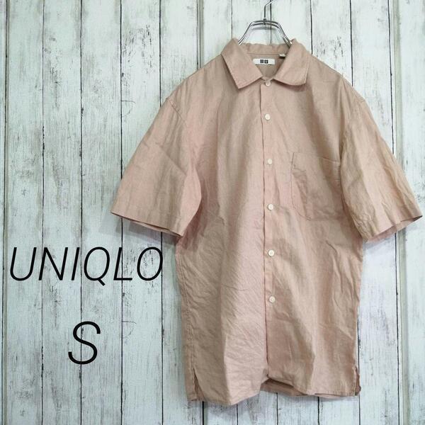 UNIQLO メンズ リネン コットン オープンカラー シャツ 半袖 08