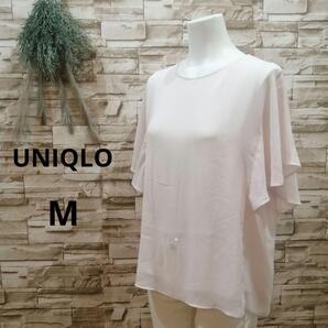 UNIQLO レディース ラッフル スリーブ ブラウス インナー付き M 05