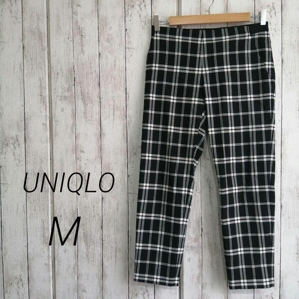UNIQLO ユニクロ レディース チェック アンクルパンツ M 22