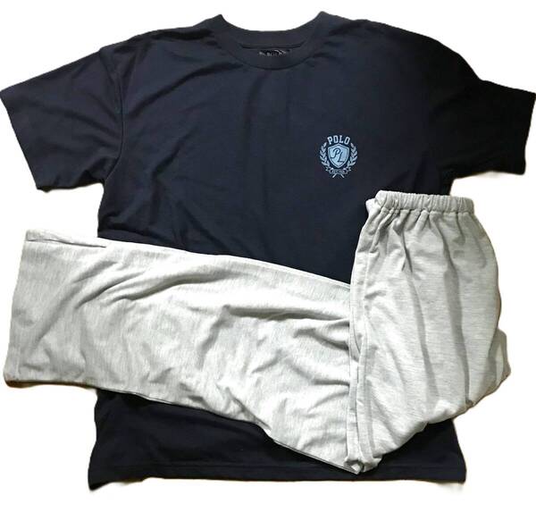 新品 タグ付き POLO パジャマ 上下セット ネイビー メンズLサイズ