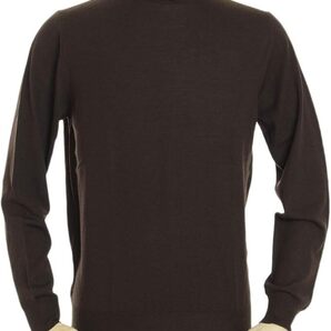 未使用・新品 英伊 DRUMOHR Modern ドルモアモダン 価格6万1,600円 30GG タートルネックニット ハイゲージ 44 ダークブラウン