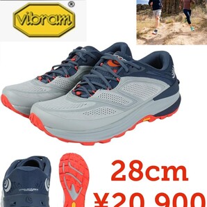 【新品】topoトポ●ランニングシューズ ウルトラベンチャー2 スニーカー トレラン トレーニング Vibramビブラム●グレー28cm●20900円●