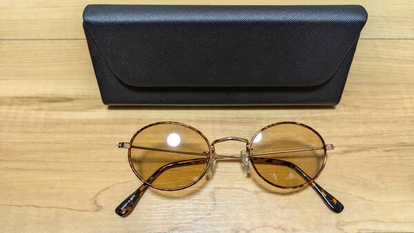 新品 ボストン メガネ サングラス 伊達新品 ボストン メガネ サングラス 伊達メガネ DEMI×Lt.BROWN レンズ/ライトブラウン ケース付