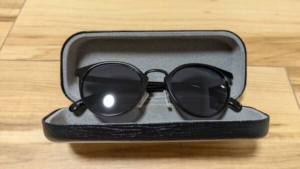 新品 ボストン メガネ サングラス 伊達メガネ DEMI×Lt.BROWN レンズ/ライトブラウン新品ケース付