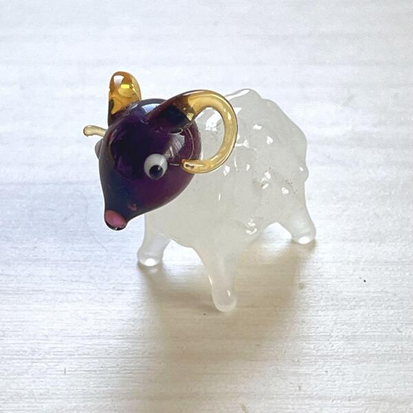 ■ガラス細工★ひつじ★羊★ミニチュア★工芸品★硝子★レトロ ヴィンテージ アンティーク★置物■