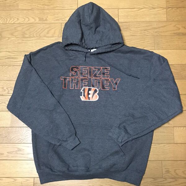 NFL CINCINNATI BENGALS MEN’S HOODIE size-L(着丈66身幅62) 中古(美品) 送料無料 NCNR