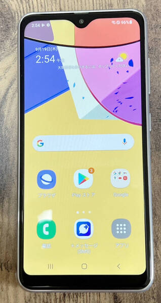 【送料無料】中古美品 simロック解除済 au Galaxy A21 ホワイト 353346