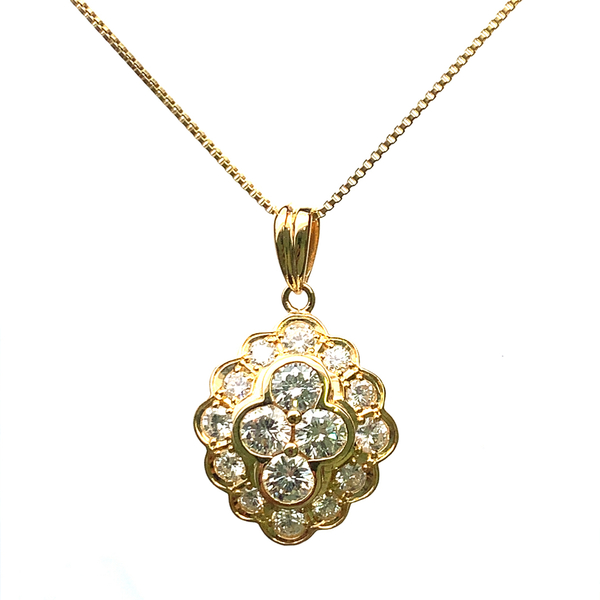20901 ダイヤモンド 1.00ct ネックレス ペンダントトップ 18K イエローゴールド 45cm 4.4g