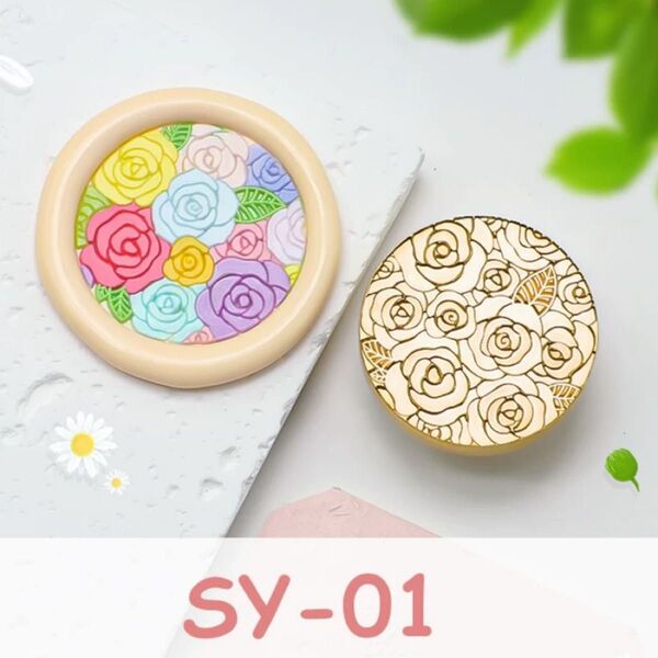 シーリングスタンプ ヘッド 2.5cm 薔薇シーリングスタンプ
