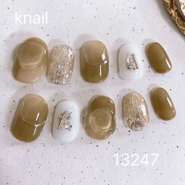 No.21 ネイルチップ ショートオーバル