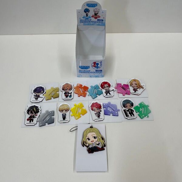 開封済み 美品 アフゴナビス トレーディング つながるぷちアクリルスタンド8種+ラバーストラップ1種セット ブシロード 日本製