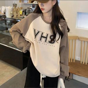 ラグランTシャツ 長袖 ロングスリーブ ブラウン ストリート レディース 茶