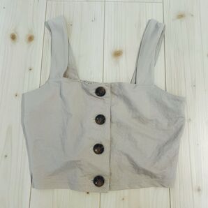 ビスチェ タンククロップトップ ベージュ