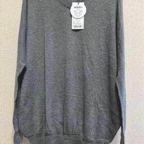 マウジー 毛混 薄手ロングニット 新品