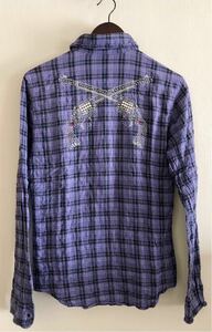 roar Roar Swarovski two number . gun check shirt size 2 purple 