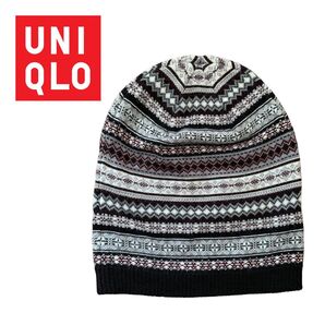 UNIQLO ユニクロ メンズ ニット帽 ニットキャップ ビーニー フェアアイル柄