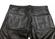 未使用品　タグ付き　Liugoo Leathers リューグーレザーズ　レザーパンツ 牛革　ブラック　黒　サイズ38　メンズ_画像4