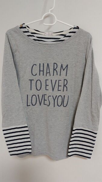 長袖 Tシャツ カットソー トップス グレー Lサイズ