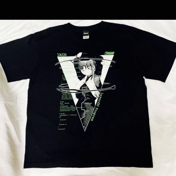 serial experiments lain Tシャツ 黒 XL 送料無料 レイン ヴィンテージ