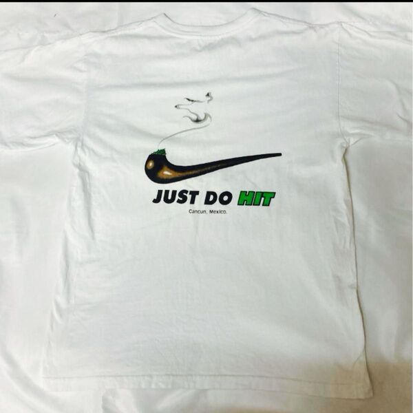 JUST DO HIT Tシャツ 白 L ヴィンテージ 古着 ナイキ 送料無料