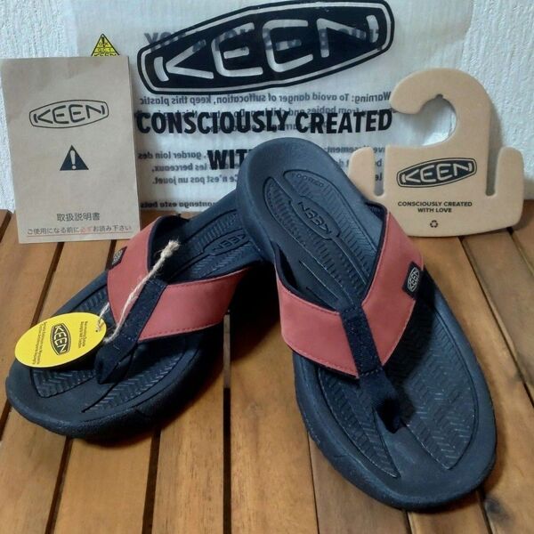 KEEN 27cm MEN コナフリップTG 赤黒 KONA FLIP TG キーン ビーチサンダル ビーサン