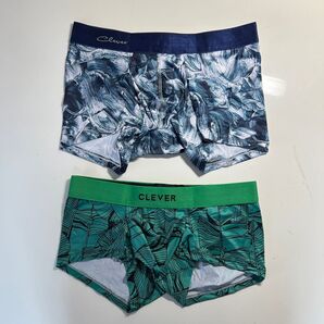 Clever ボクサーパンツ ダークブルー・グリーン 2枚セット