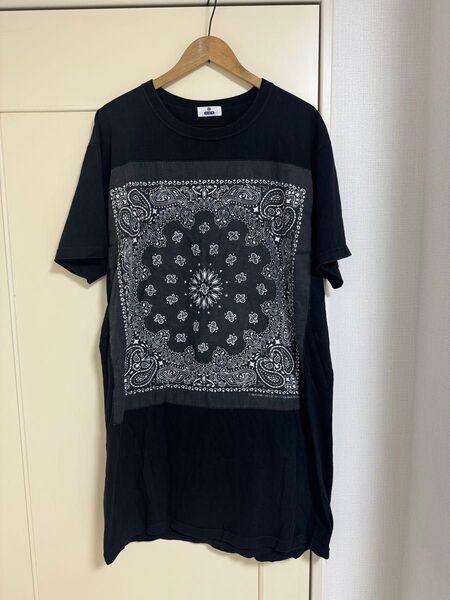 beams Tシャツ ブラック 半袖Tシャツ ワンピース 古着