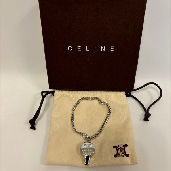 美品 CELINE セリーヌ ホイッスル チャーム キーホルダー 笛
