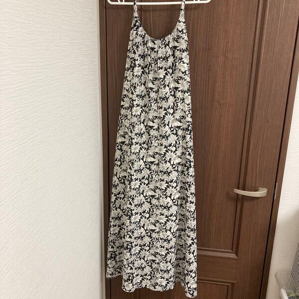 ロング キャミソールワンピース 花柄