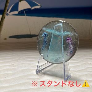 【一点物】海月の泳ぐ海(夜光) アクリルプレート【イニシャル入れ可】クラゲ