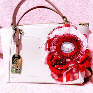 ハンドメイド 痛ロゼットバッグチャーム