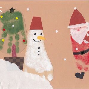 手形足形アート クリスマス サンタ スノーマン ツリー 冬 誕生日 記念