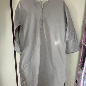【古着】cloud nine シャツワンピース 七分袖 フリーサイズ