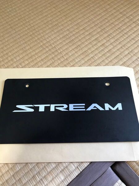 (非売品)ホンダ純正 STREAM マスコットプレート ナンバープレート