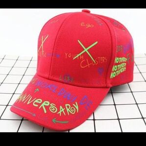 赤 新品 ストリート 帽子 キッズ 48〜55cm キャップ 韓国 男の子 綿