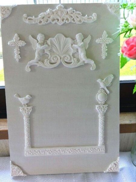 ハンドメイド 30×20cm 白 背景ボード ミニチュア シャビー ホワイト