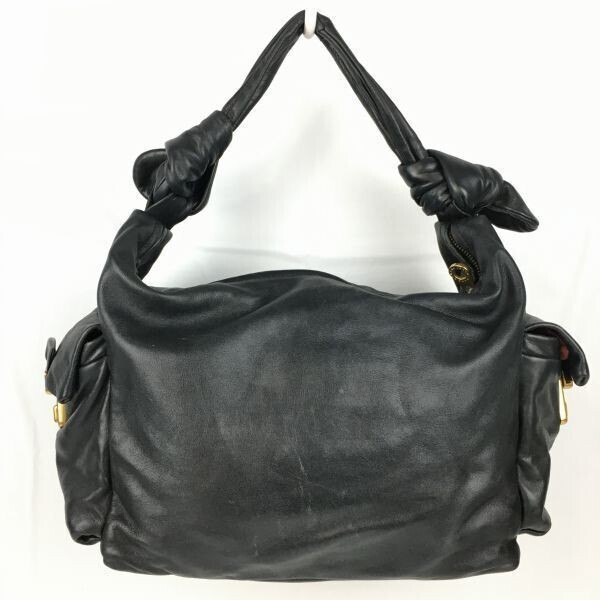 正規品保証 カード付 MARC BY MARC JACOBS/マークジェイコブス レザー ショルダーバッグ 黒 管NO.WB9-9