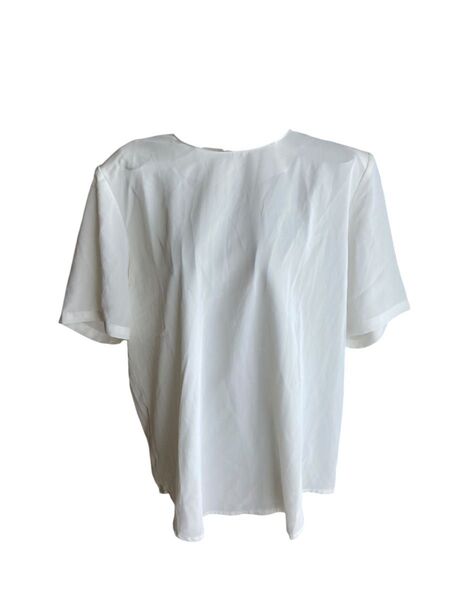 半袖 トップス カットソー シャツ ブラウス 薄手フォーマル オフィスカジュアル Tシャツ ホワイト 白