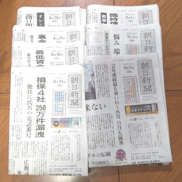 読み逃しありませんか?【朝日新聞 関西版 朝刊のみ8/28から9/3まで】京都国際高校優勝報告会の記事含みます