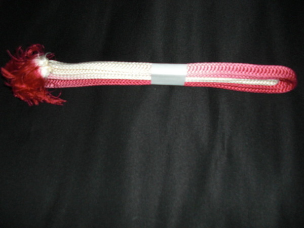 手組おびしめ　平打ち帯〆　ボカシ編み帯締め　正絹帯締め