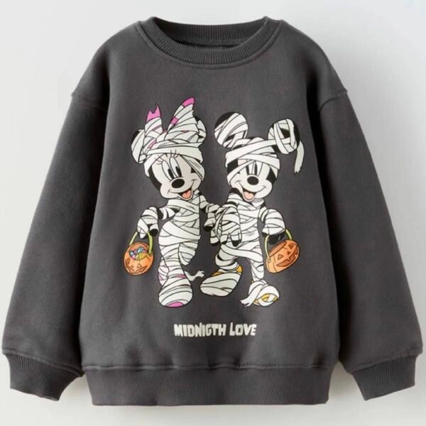 ディズニー ミッキー ミニー ハロウィン トレーナー 裏起毛 ZARA