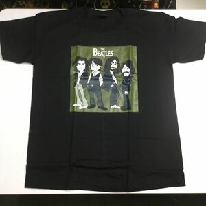 SR2C1. 両面プリントバンドデザインTシャツ XLサイズ THE BEATLES ビートルズ ①