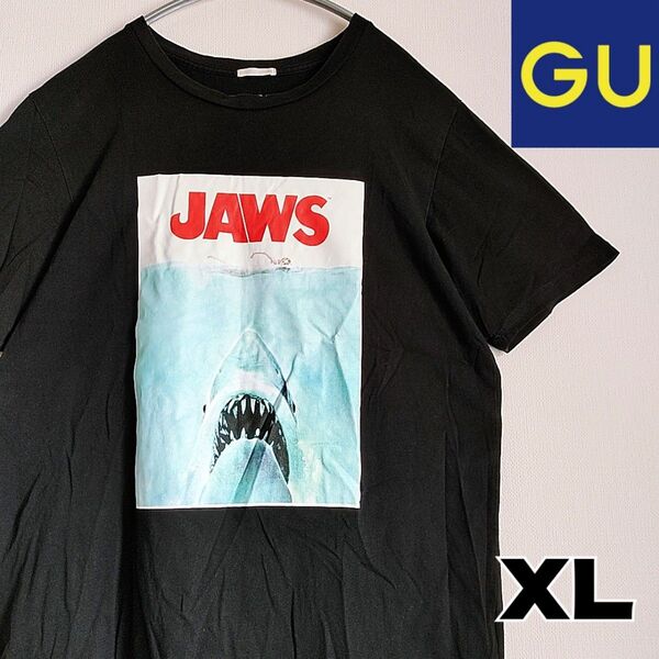 ジーユー × JAWS コラボ 半袖 Tシャツ 黒 XL